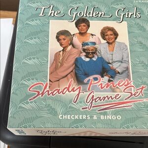 NWT The Golden Girls Shady Pines Game Set - Checkers & Bingo